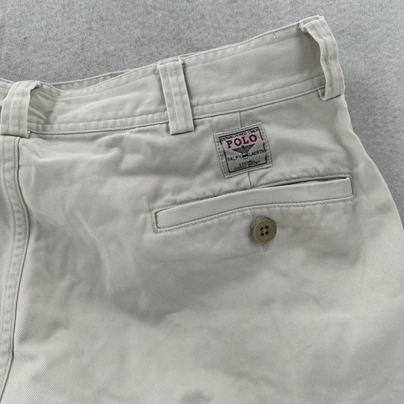 Vintage Polo Ralph Lauren Bleecker Paratrooper Khaki Military Cargo Shorts Men34 - Picture 5 of 13